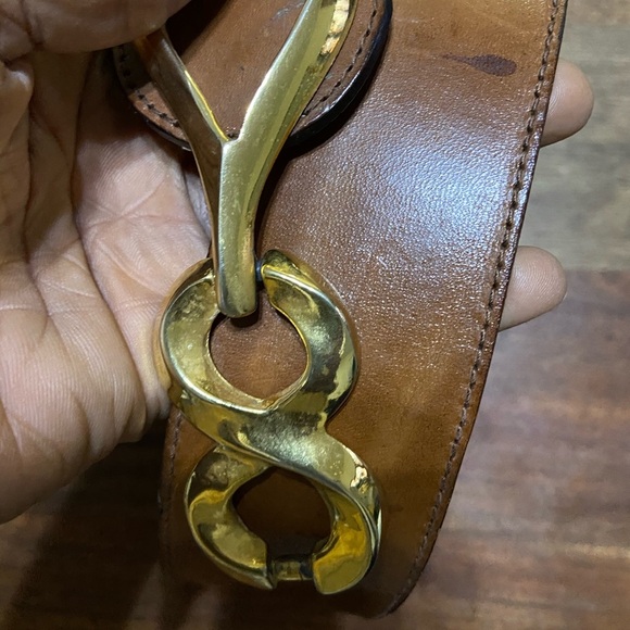 Vintage wide leather belt - Picture 9 of 9